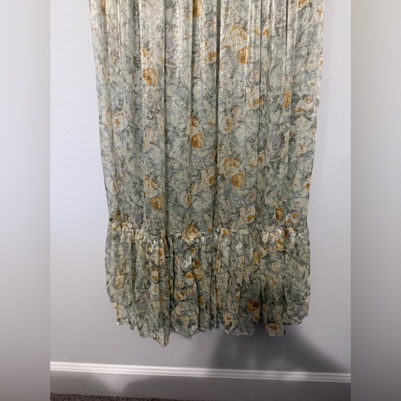 Molly Green Medium Augusta Floral Maxi Dress Adjustable Straps NWT - Picture 6 of 7